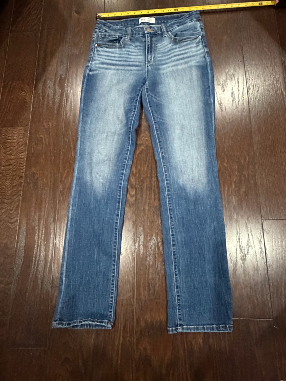 BKE Buckle Payton Mid Rise Straight leg Jean Women 29x32 stretch Blue Denim